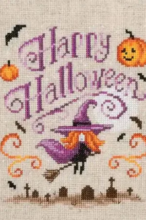 kit ricamo a punto croce - Happy halloween - Vervaco Reso Gratuito