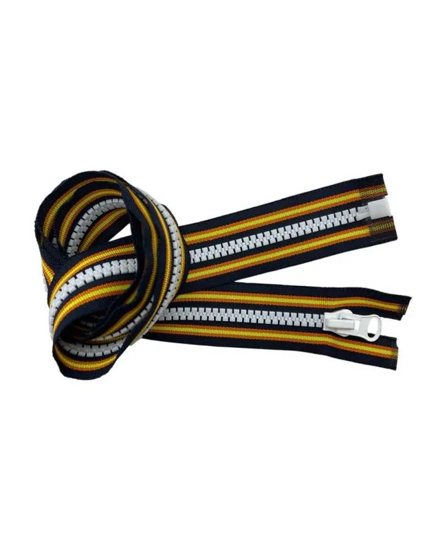 Cerniera Multicolor Catena 8 in Plastica Pressofusa 100 cm Cursore Bianco Divisibile Direttamente Dal Produttore