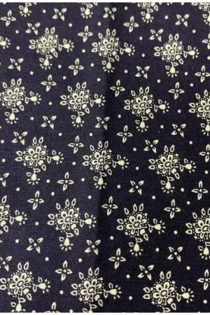 Benartex, collezione Heritage, di Dover Hill - Tessuto blu scuro con piccoli disegni bianchi Promo Stagionale