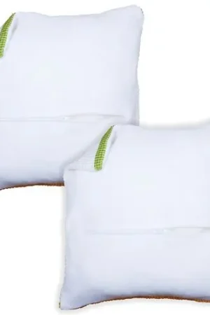 Retro di cuscino  - 2 fodere per cuscini 45 x 45 cm - Bianco - Vervaco Spedito Oggi