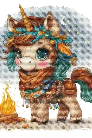 Scelto Dai Clienti Foglio di punto croce - Unicorno dallo spirito nomade - Les petites croix de Lucie
