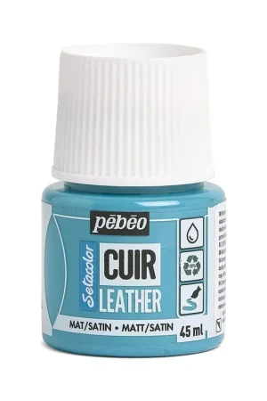 Peinture Setacolor Cuir Mat-Satiné - Bleu turquoise (n°13) x45ml Direttamente Dal Produttore
