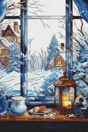 Foglio di punto croce - Pomeriggio in montagna - Les petites croix de Lucie Super Prezzo