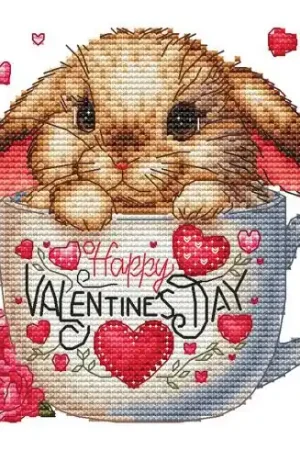 Foglio di punto croce - Buon San Valentino - Les petites croix de Lucie Promozione