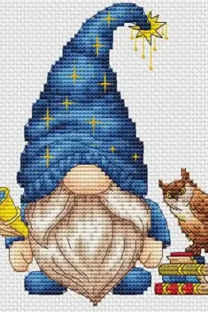 A Buon Prezzo Foglio di punto croce - Gnomo astrologo - Les petites croix de Lucie