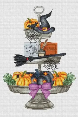 Foglio di punto croce - Espositore di Halloween - Les petites croix de Lucie Super Prezzo