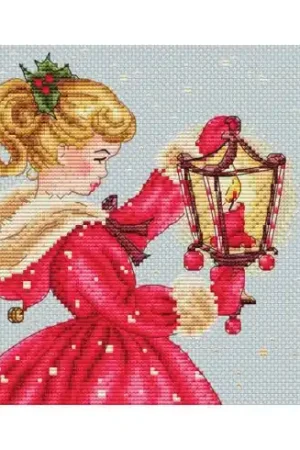 Sconto Foglio di punto croce - Bambina con la lanterna - Les petites croix de Lucie