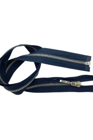 Ultima Occasione Cerniera Metallo Divisibile 60 Cm Catena 5 Argento 1 Cursore Fettuccia Policotone