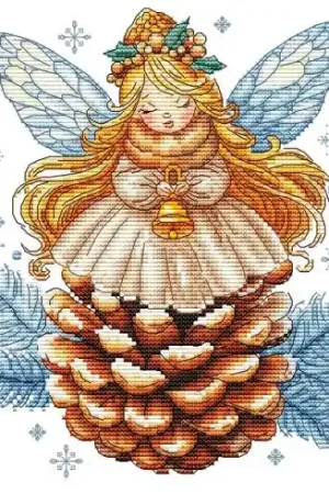 Quantità Limitata Foglio di punto croce - Angelo di Natale pigna - Les petites croix de Lucie