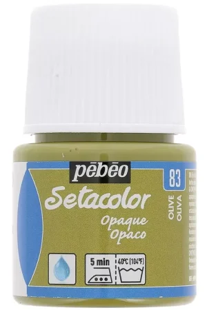 Spedito Oggi Peinture Setacolor Opaque - Olive (n°83) x45ml