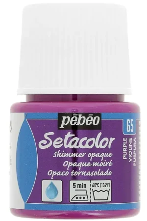 Solo Oggi Peinture Setacolor Opaque - Shimmer Violine (n°65) x45ml