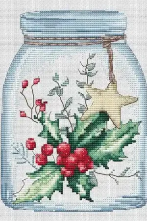 Non Perdere Foglio di punto croce - Vaso di Natale - Les petites croix de Lucie