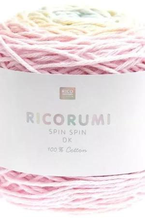 Affare Coton Ricorumi Spin Spin par Rico Design pour Amigurumi - Pastel Rainbow x50g