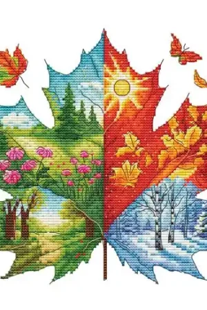 Promozione Foglio di punto croce - Foglio delle stagioni - Les petites croix de Lucie