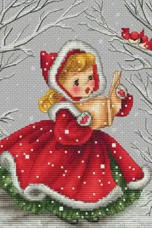 Di Tendenza Foglio di punto croce - Canzone di Natale - Les petites croix de Lucie