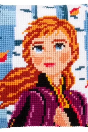 Kit Cuscino Punto croce - Disney - Frozen 2 Anna - Vervaco Offerta Limitata