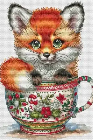 Subito Disponibile Foglio di punto croce - Collezione tazze natalizie Renard - Les petites croix de Lucie