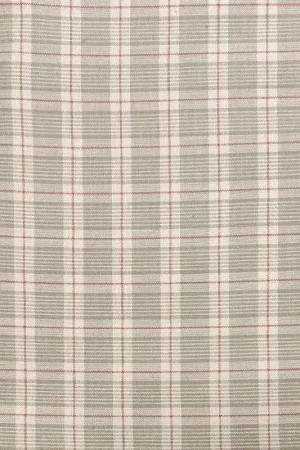 Tessuto tortora con quadretti e linee rosse - Moda Fabrics Petite Wovens Più Venduto