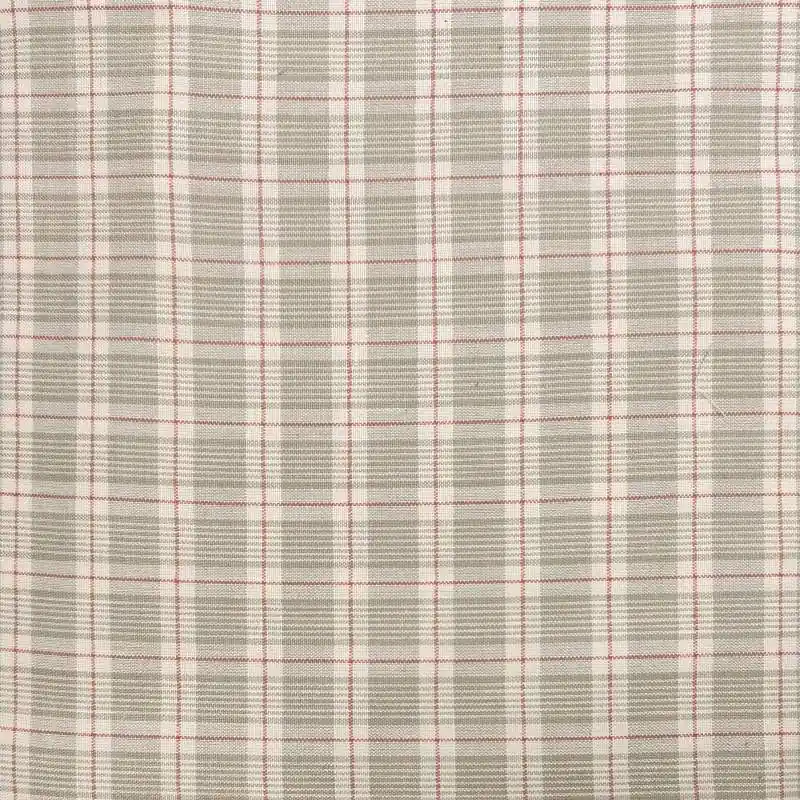 Tessuto tortora con quadretti e linee rosse - Moda Fabrics Petite Wovens Più Venduto