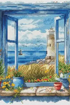 Ultima Occasione Foglio di punto croce - Finestra nautica - Les petites croix de Lucie