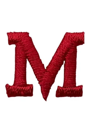 Novità Lettera Iniziale Ricamata Rossa Termoadesiva – 15 mm