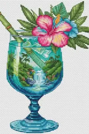 Più Venduto Foglio di punto croce - Cocktail Cascata - Les petites croix de Lucie