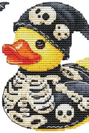 Foglio di punto croce - Anatra di Halloween - Les petites croix de Lucie Promozione Esclusiva