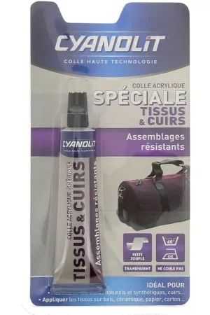 Ultima Occasione Colle Cyanolit - Colle acrylique spéciale tissus et cuirs - Transparent x30ml