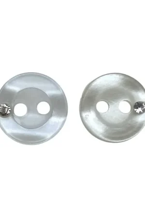 Bottoncino decorativo 2 buchi – Ø 12 mm – con strass Super Prezzo