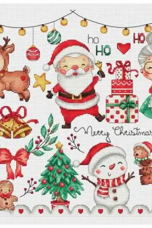 Reso Gratuito Foglio di punto croce - Scene natalizie - Les petites croix de Lucie