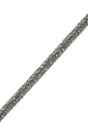 Soutache Luxor fabrication italienne 3 mm - Marron - Argenté x1m Promozione