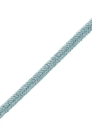 Promo Stagionale Soutache Luxor fabrication italienne 3 mm - Bleu glacier - Argenté x1m