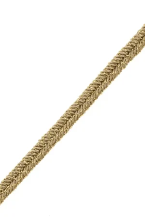 Soutache Luxor fabrication italienne 3 mm - Marron clair - Doré x1m Soddisfatti O Rimborsati