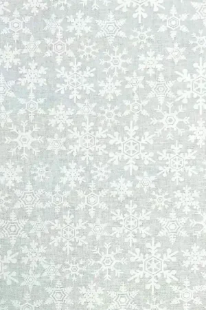 Prezzo Conveniente Tessuto bianco con fiocchi di neve tono su tono