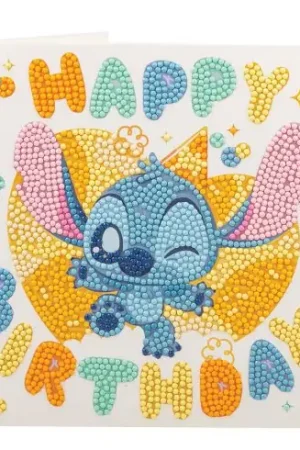 Carta con ricamo a diamante - Compleanno di Stitch - Crystal Art D.I.Y Super Prezzo