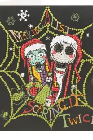 Occasione Imperdibile Carta con ricamo a diamante - Il Natale di Mr Jack - Crystal Art D.I.Y