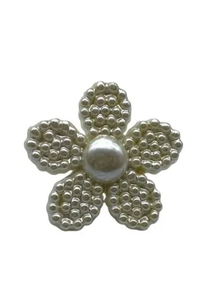 Bottoncino decorativo da cerimonia – plastica perlescente – Ø 18 mm – bianco sposa Offerta