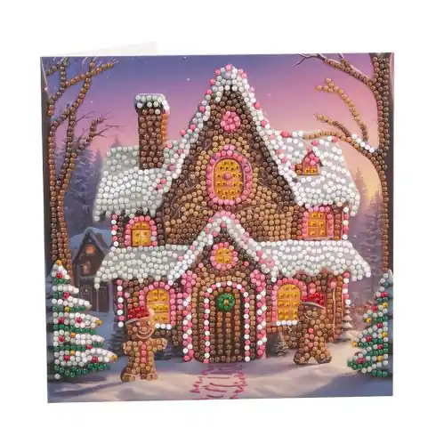 Ultima Occasione Carta con ricamo a diamante - Casa di pan di zenzero - Crystal Art D.I.Y