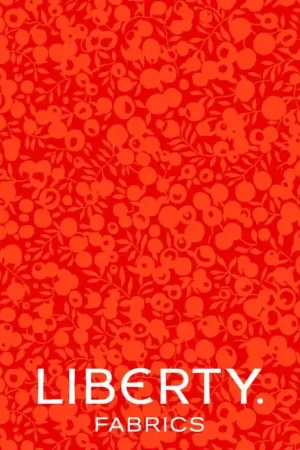 Wiltshire Shadow Poppy, Tessuto Rosso Papavero tono su tono - Liberty Fabrics Soddisfatti O Rimborsati