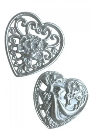 Bottone decorativo da cerimonia – plastica bianca – con gambo – Ø 20 mm Sconto