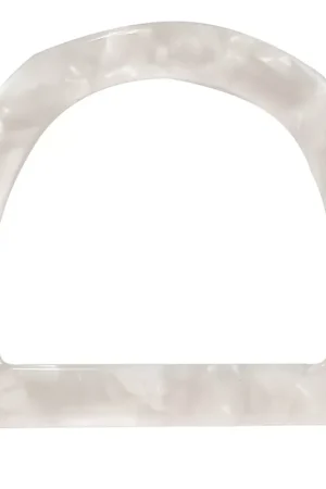 Passant pour anses de sac 44x52 mm en acétate - Ecaille de tortue - Blanc nacré x1 Non Perdere