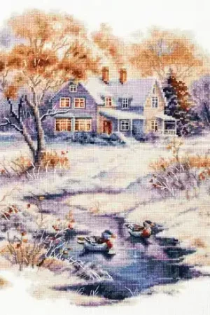 kit ricamo a punto croce - Inverno precoce - Magic Needle Prezzo Ridotto