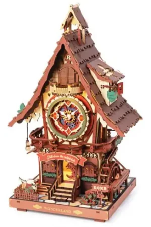 Puzzle meccanico in legno 3D - Orologio a cucù - Colori - ROKR Popolare