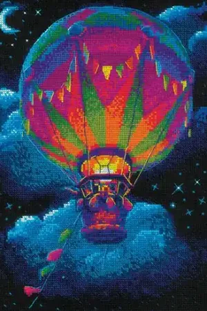 Promo Stagionale kit ricamo a punto croce - Mongolfiera - Riolis