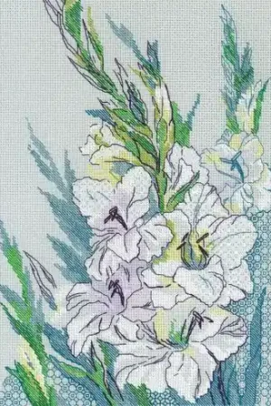 kit ricamo a punto croce - Glaïeuls bianchi - Riolis Più Venduto