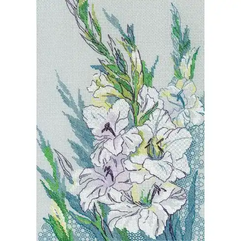 kit ricamo a punto croce - Glaïeuls bianchi - Riolis Più Venduto