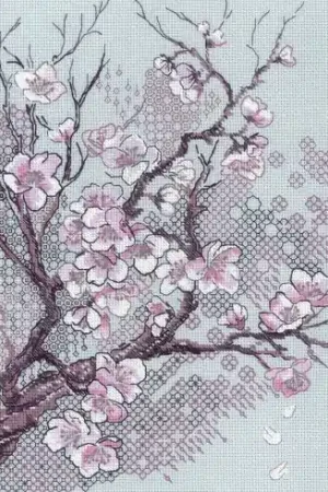 Prezzo Basso kit ricamo a punto croce - Fiore di prugno - Riolis