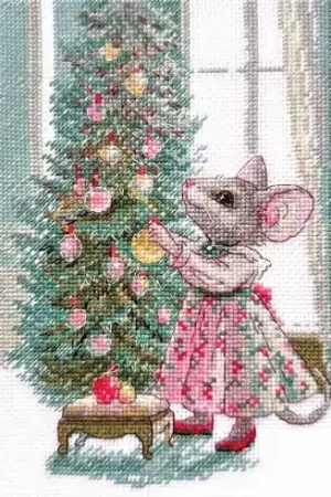 Subito Disponibile kit ricamo a punto croce - Topolino felice - Aine