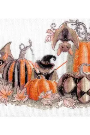 Novità kit ricamo a punto croce - Festa dei pipistrelli - Aine