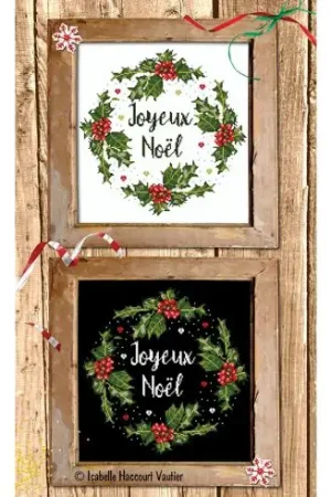 Diagramma + Tela - Corona di agrifoglio - Isabelle Haccourt Vautier Vendita Finale